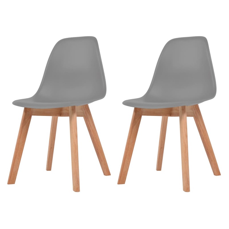 Chaises  manger lot de 2 Gris Plastique