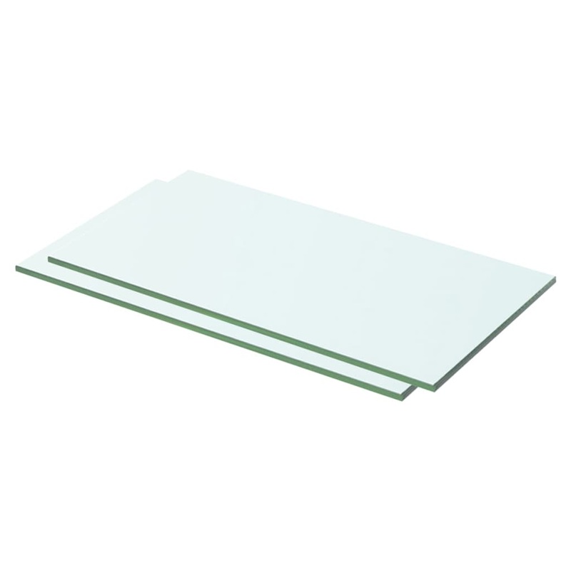 Panneaux d'tagre 2 pcs Verre Transparent 50 x 20 cm