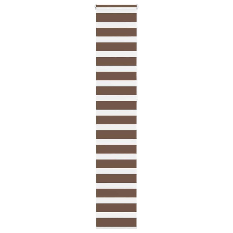 Store zbre marron 50x230 cm largeur du tissu 45,9 cm polyester