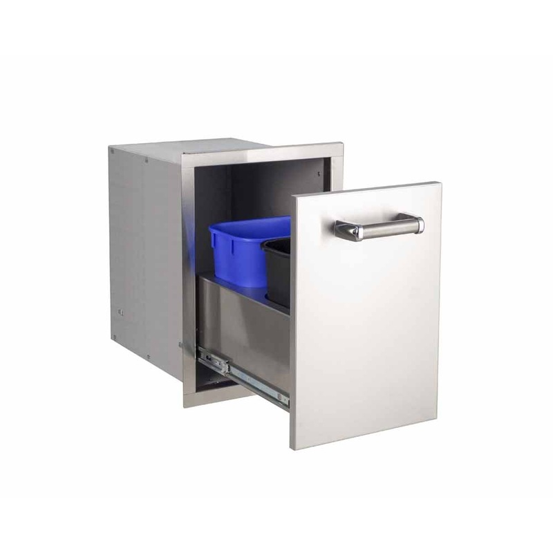 Fire Magic | Premium Flush 14 Roll Out Trash & Recycle Bin