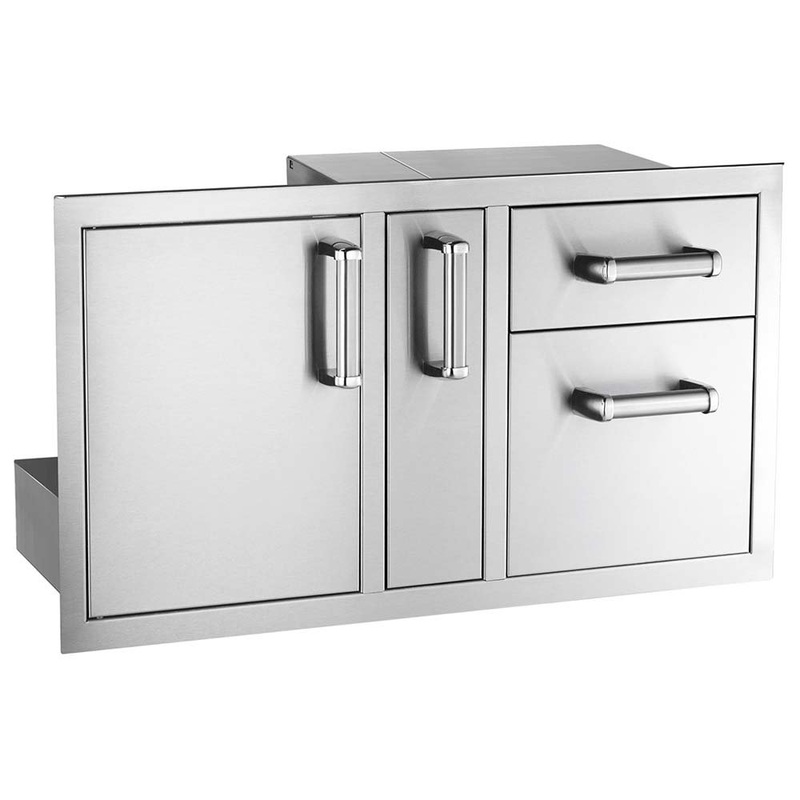 Fire Magic | Premium Flush 36 Access Door with Platter Storage & Double Drawer with Soft Close