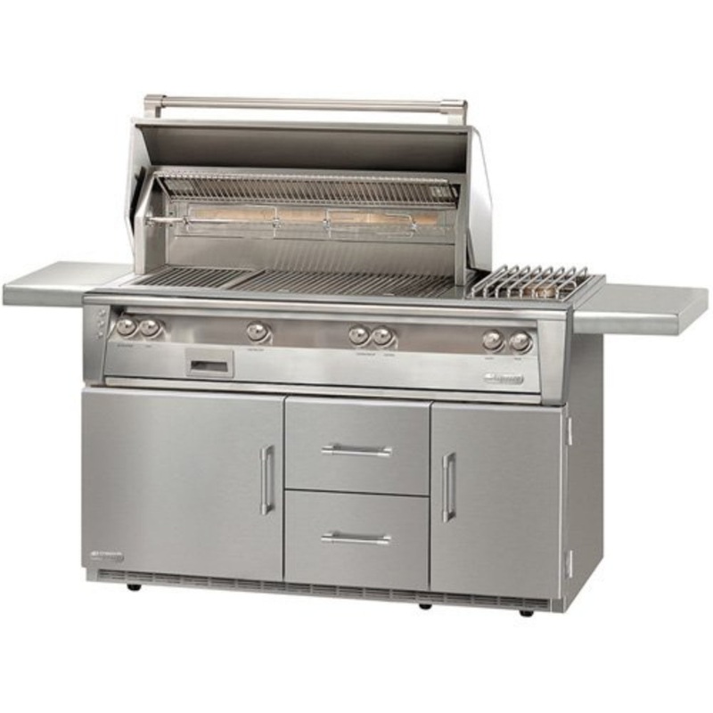 Alfresco | 56 Standard Grill with Side Burner on Refrigerated Base