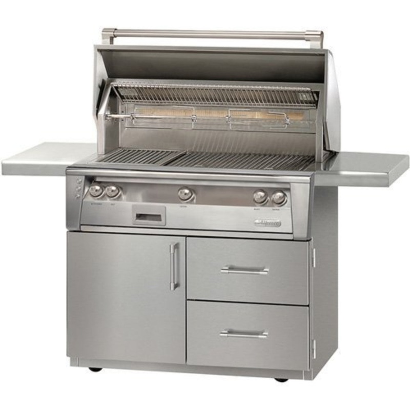 Alfresco | ALXE 42 Gas Grill On Deluxe Cart with Sear Zone & Rotisserie