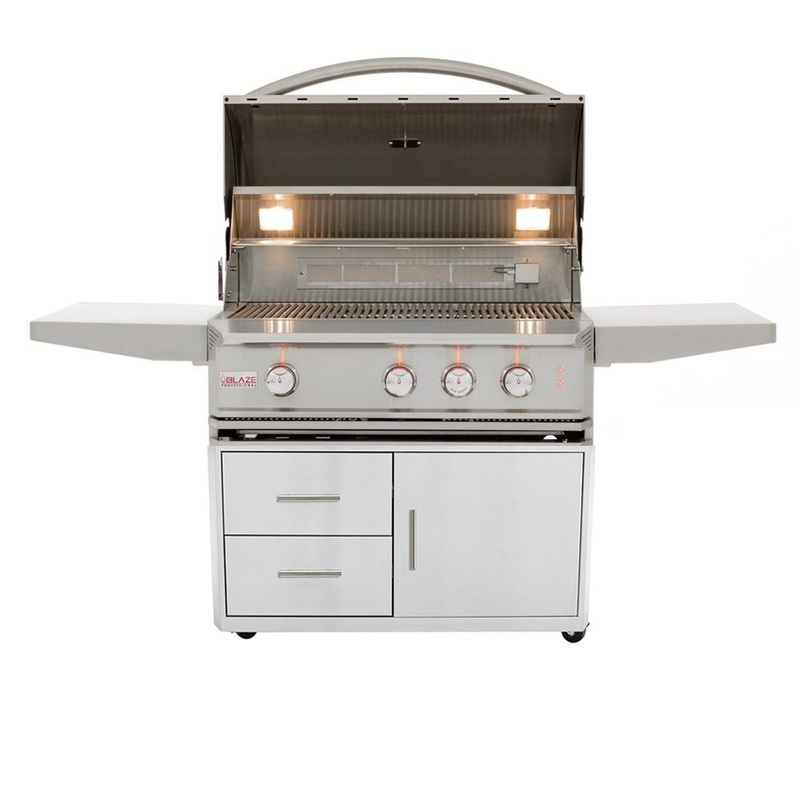 Blaze | Professional 34" Grill with Rear Infrared Burner On Cart