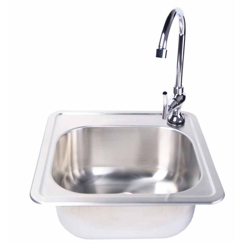 Fire Magic | Outdoor Rated Stainless Steel Single Handle Cold Water Faucet Set with Sink