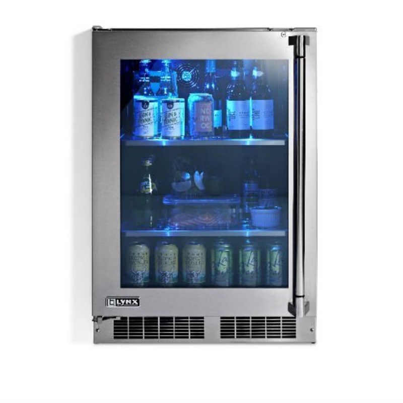 Lynx | 24" 5.3 Cu. Ft. Compact Glass Door Refrigerator