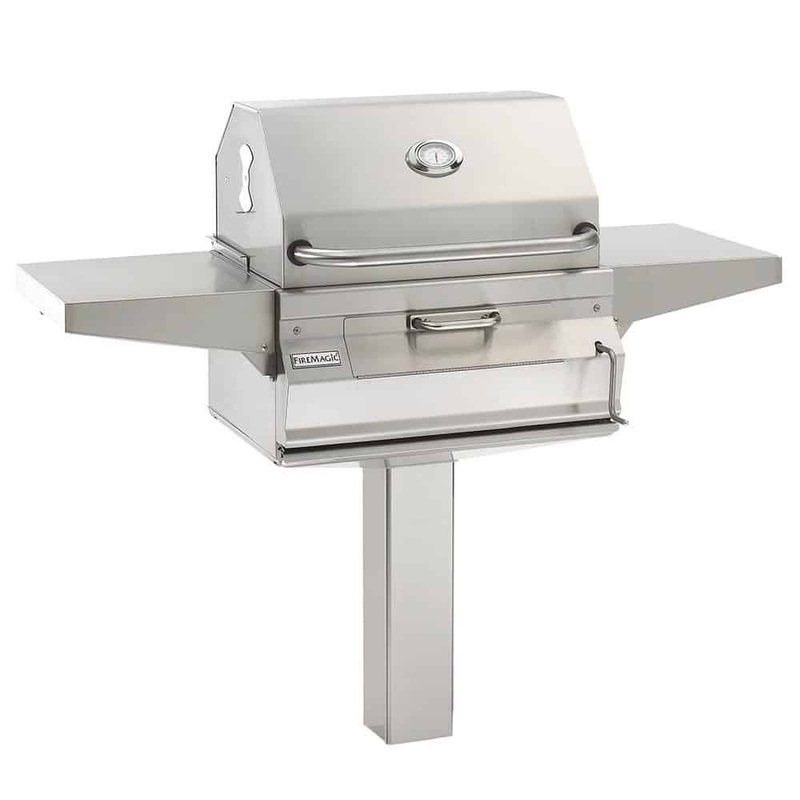 Fire Magic | 24" Post Mount Smoker Charcoal Grill