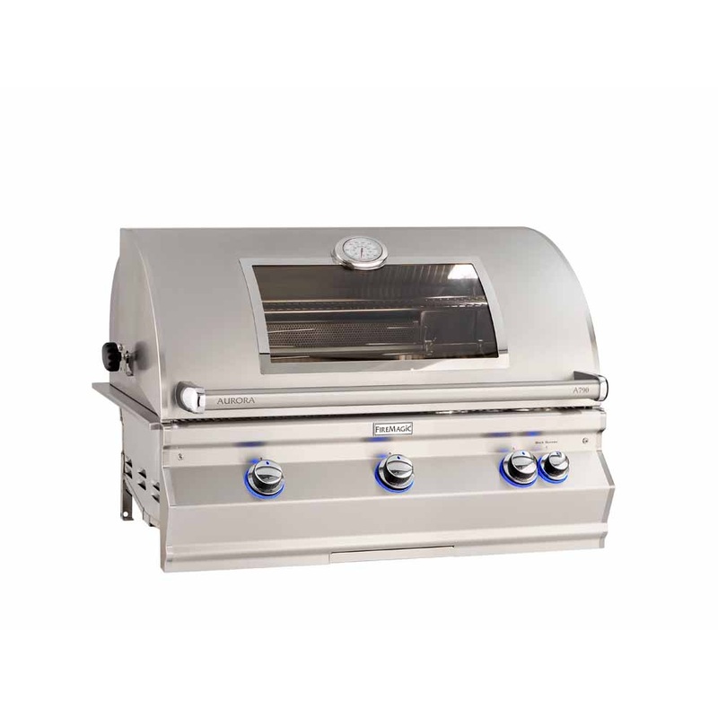 Fire Magic | Aurora 36 A790i Analog Thermometer & Magic Window View Built-In Grill