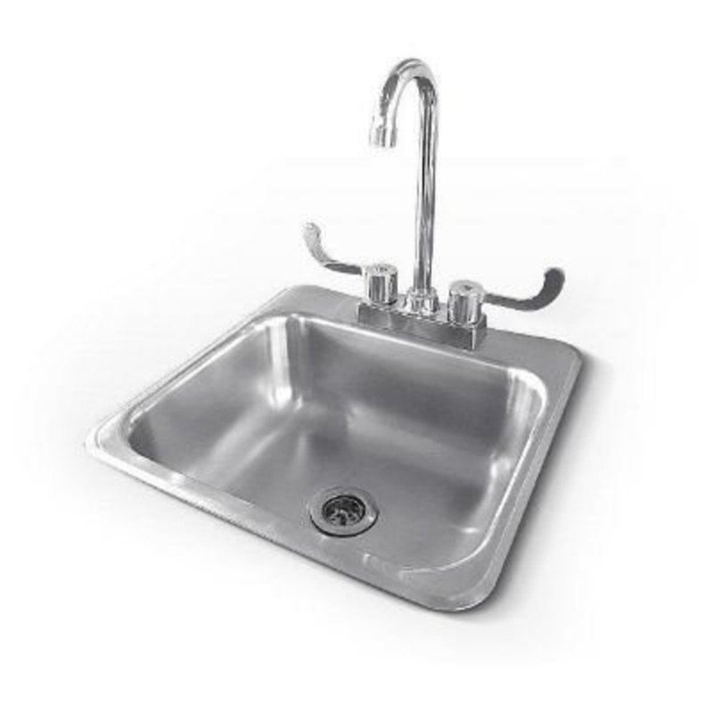 RCS | 15" x 15" Drop In Sink with Hot & Cold Faucet