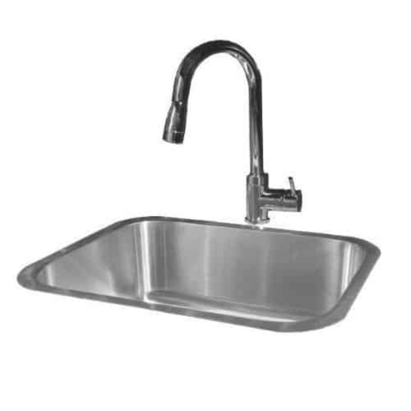 RCS | 23" X 18" Single Bowl Undermount Sink with Hot/Cold Faucet