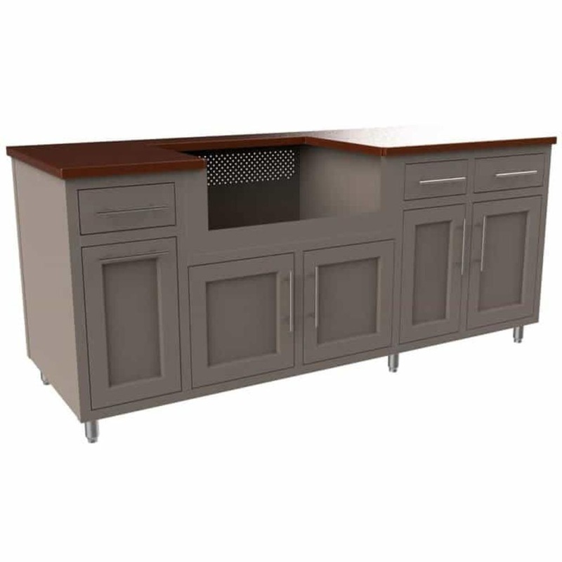 Challenger Designs | 80.875" Coastal Series Outdoor Kitchen Island
