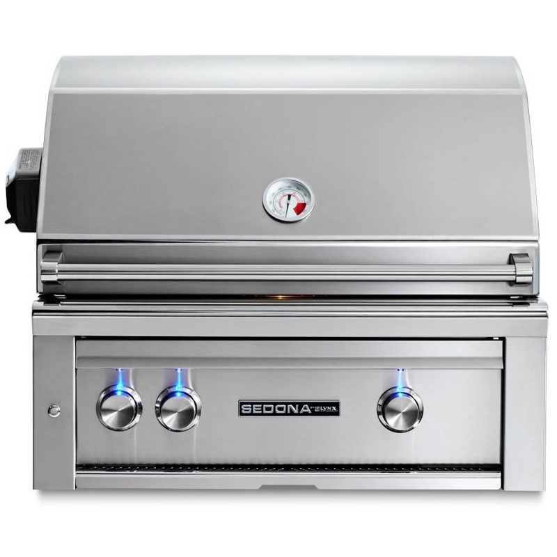 Lynx | Sedona 30" Built-In Gas Grill with One Infrared ProSear Burner, One Stainless Steel Tube Burner, & Rotisserie