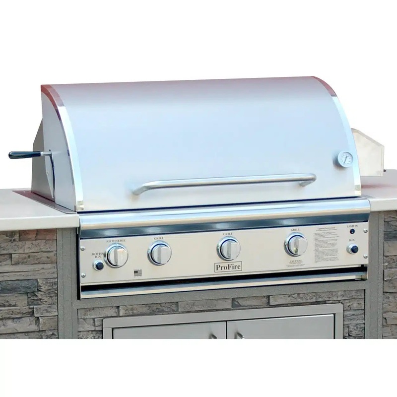 ProFire | 36 Deluxe Series Built-in Grill with Rotisserie & SearMagic Grid