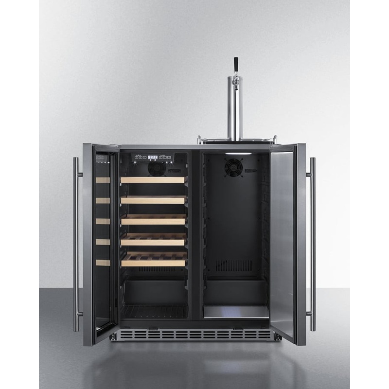 Summit | 30" Wide Built-In Outdoor Wine Cellar & Kegerator