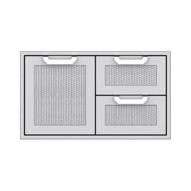 Hestan | 36 Double Drawer & Single Storage Door Combo