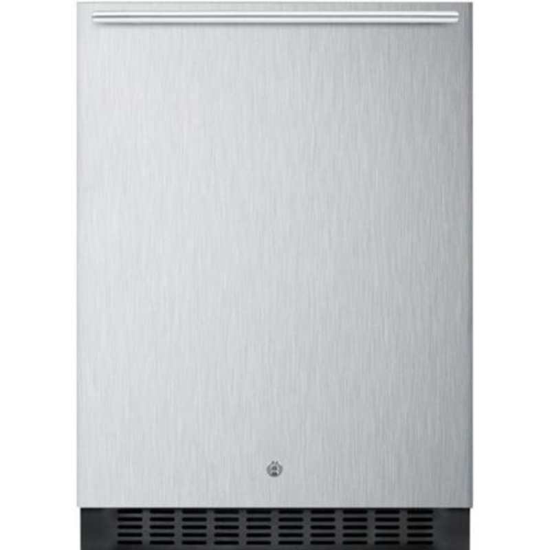 Summit | 24 4.6 Cu. Ft. Outdoor Compact Refrigerator with Stainless Steel & Black Cabinet