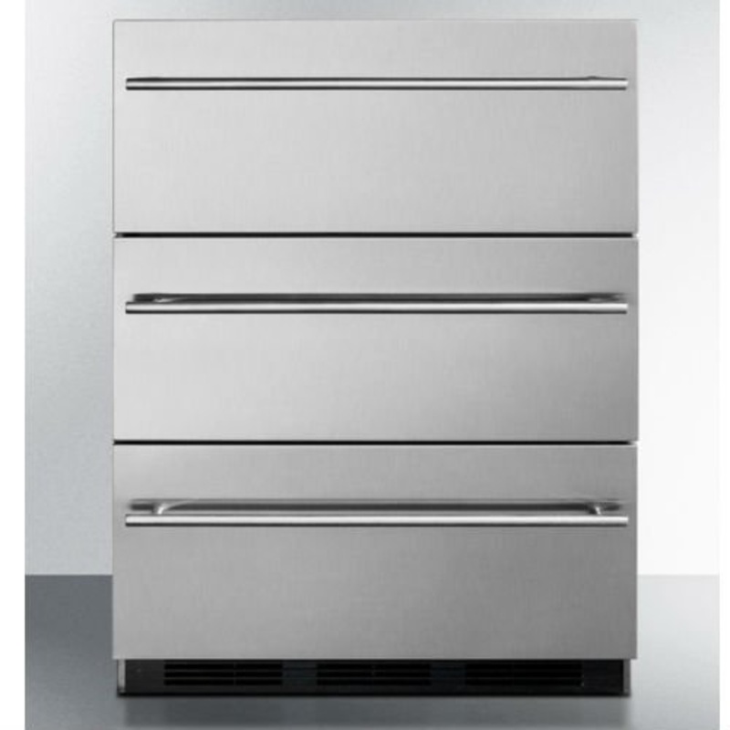 Summit | 24" Commercial Built-in Outdoor 3-Drawer ADA Refrigerator