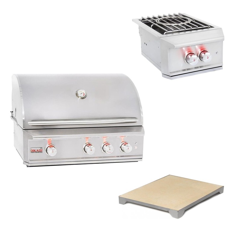 Blaze | 34" Built-In Grill Package with Grill Power Burner & Pizza Stone