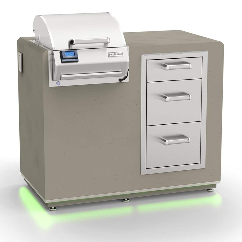 Fire Magic | 36" x 44" Electric Grill Island Bundle with Triple Drawers