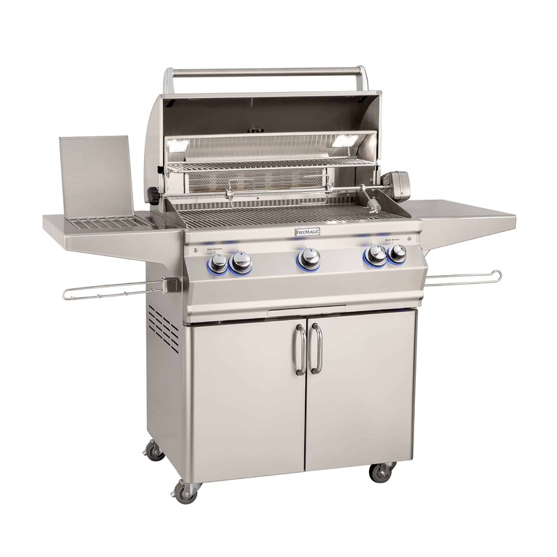 Fire Magic | Aurora A540s 30" Freestanding Gas Grill with Analog Thermometer & Flush Mounted Single Side Burner