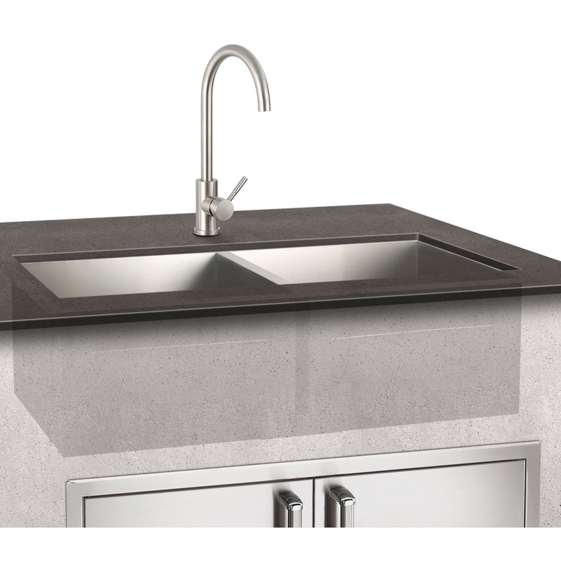 Fire Magic | Stainless Steel Mixer Faucet Set with Optional Double Sink