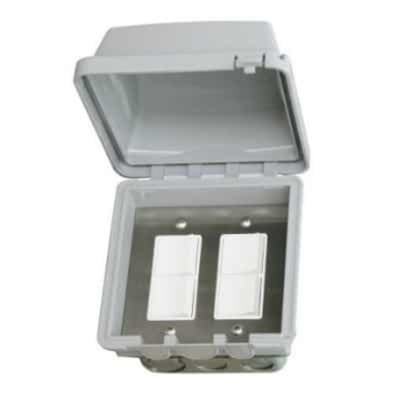 Infratech | Patio Heater Accessory - Dual Duplex Switch Flush Mount & Gang Box 20 Amp Per Pole