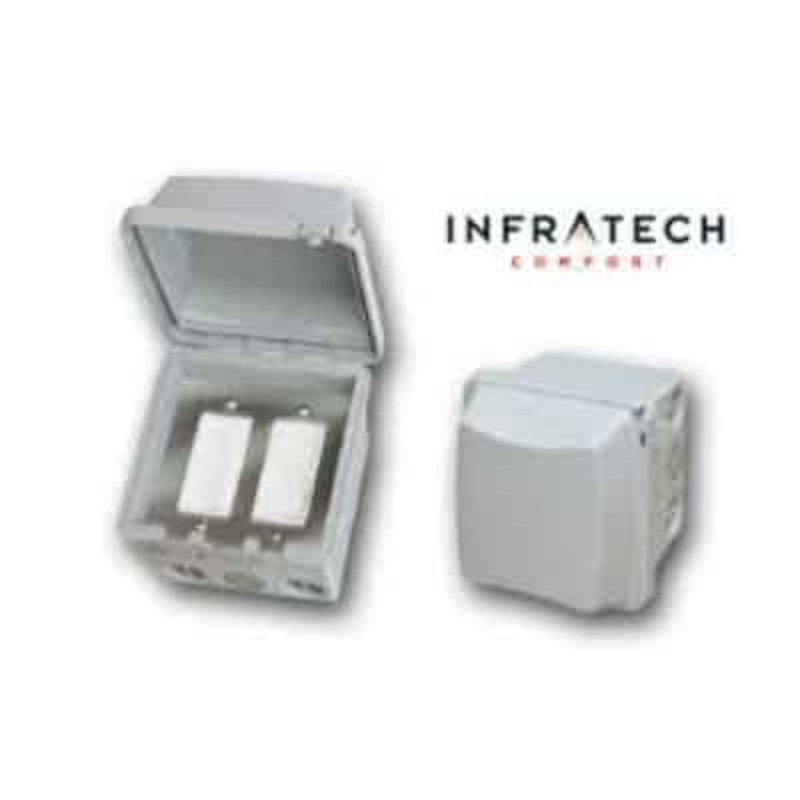 Infratech | Patio Heater Accessory - Dual Duplex Switch Surface Mount & Gang Box 20 Amp Per Pole