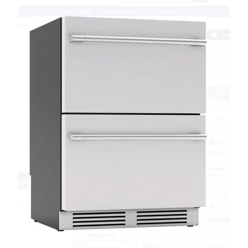 Zephyr | 24" Outdoor Rated Dual Zone Refrigerator Drawers