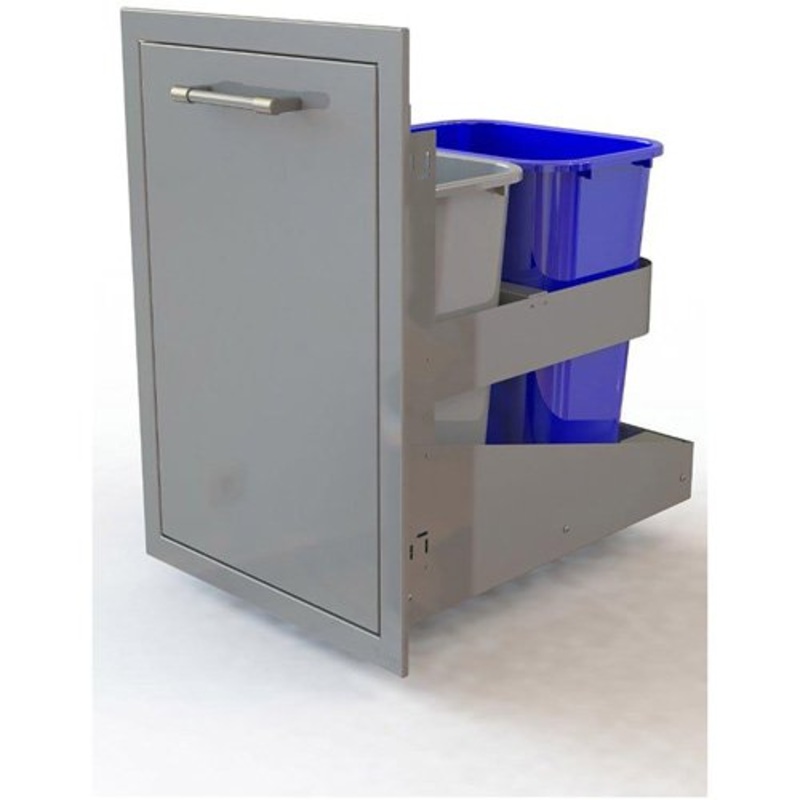 Alfresco | 20" Dual Roll-Out Trash & Recycle Bin