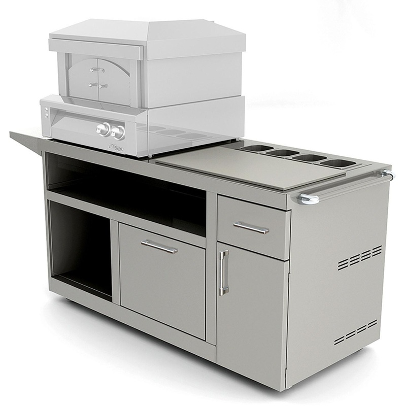 Alfresco | 30" Deluxe Pizza Oven Prep Cart