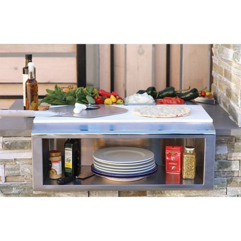 Alfresco | 30" Plate and Garnish Rail with Food Pans
