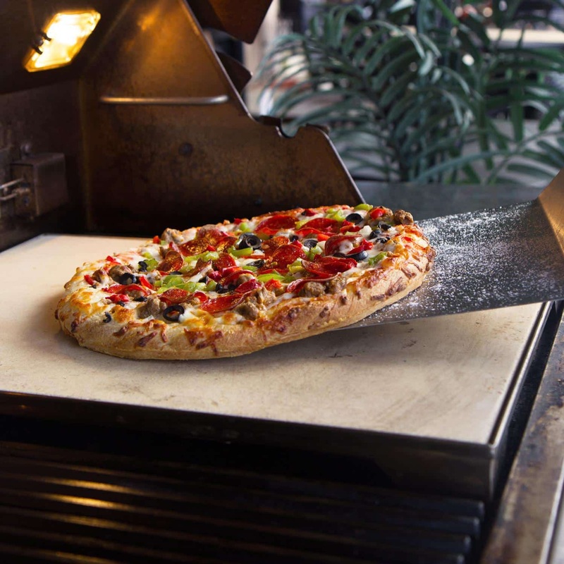 Blaze | 14 3/4 Ceramic Pizza Stone with Stainless Steel Tray