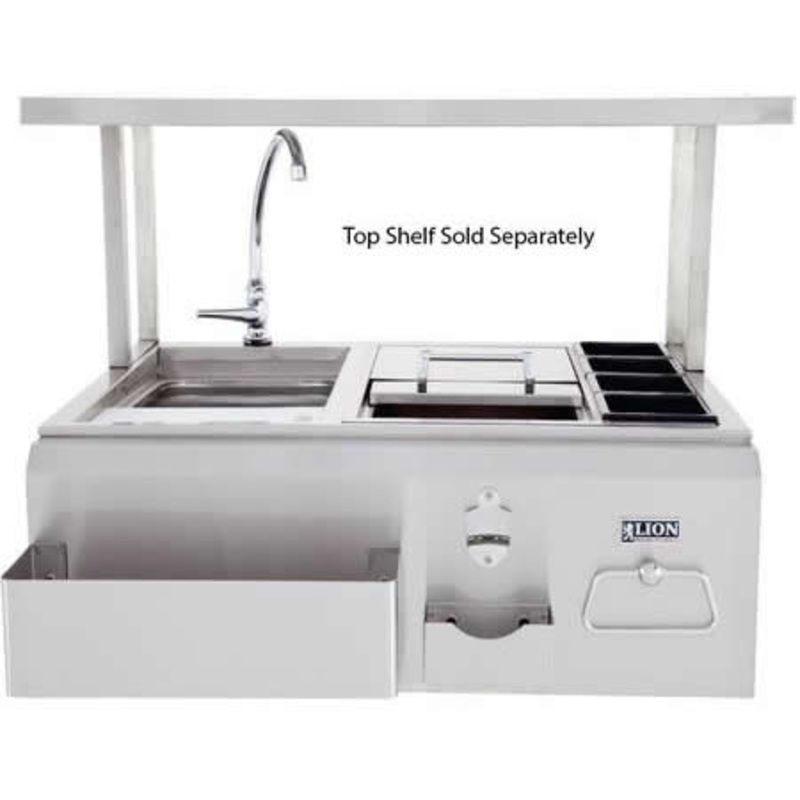 Lion | 30" Outdoor Stainless Steel Bar Center