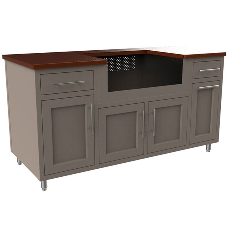 Challenger Designs | 67.25" Coastal Series Outdoor Kitchen Island