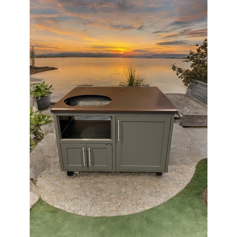 Challenger Designs | Torch 48 Big Green Egg Cart with Shaker Doors