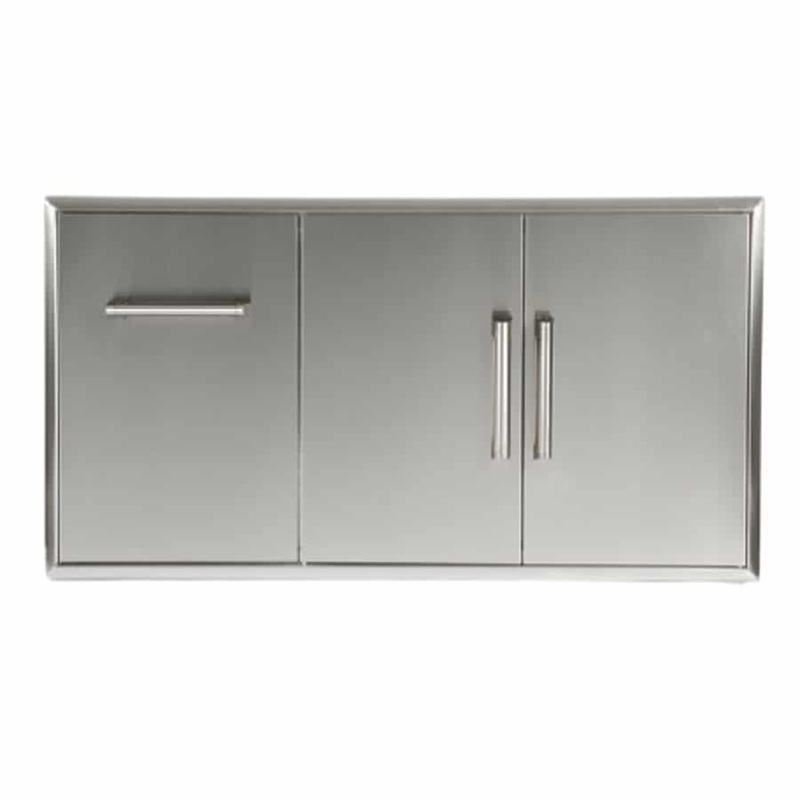 Coyote | 45 Double Access Doors with Roll Out Trash & Propane Tank Drawer