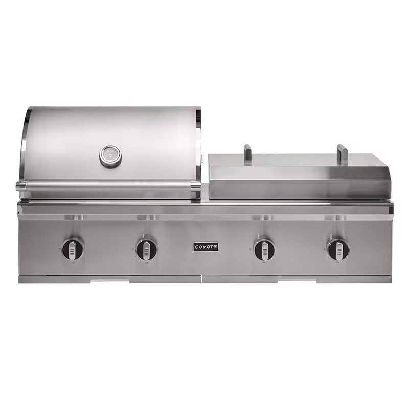 Coyote | 50-in Built-In Grill / Flat Top Combo - C3CO50