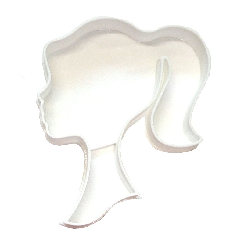 YNG Barbie Girl Side View Silhouette Fondant Cutter
