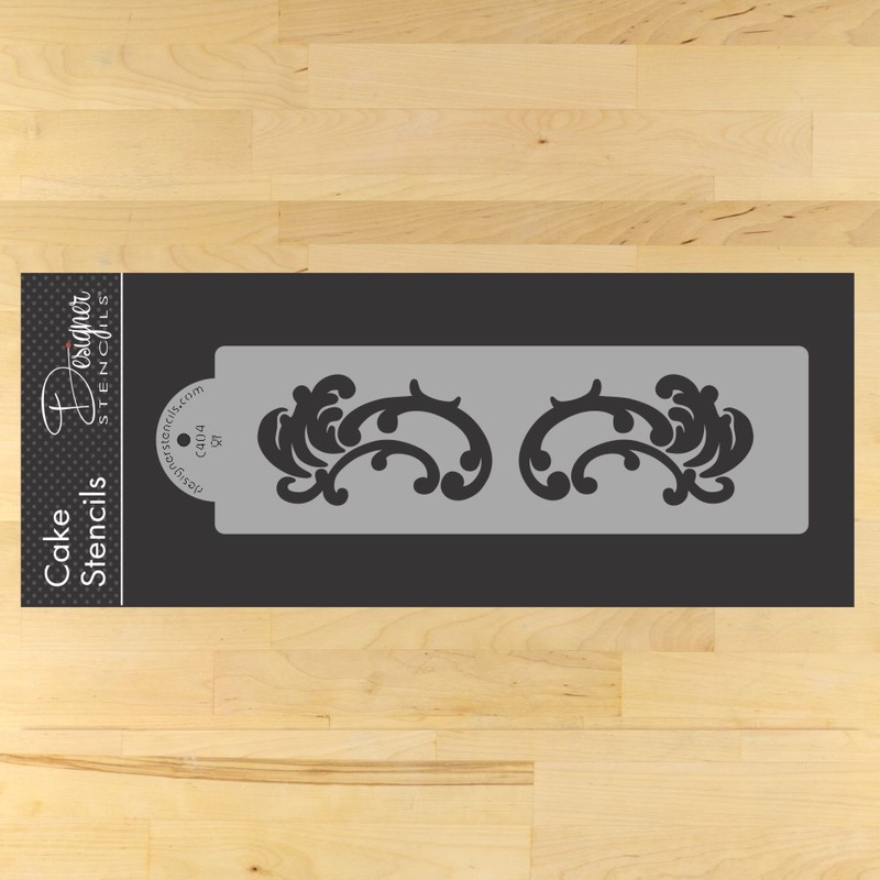 Damask Cake Stencil - Tier 4