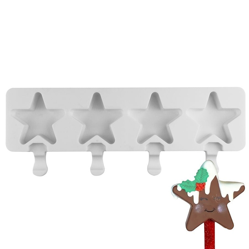 NY Cake 'Star' Silicone Mold Cakesicles 4 Cav