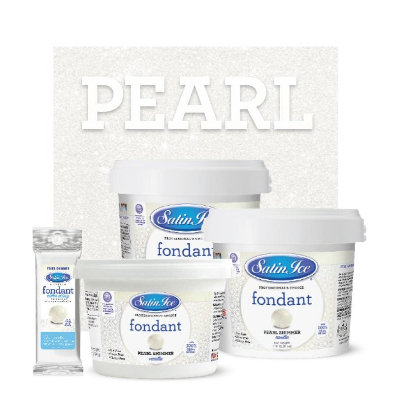 Satin Ice Pearl Shimmer Fondant  4oz or 1lb