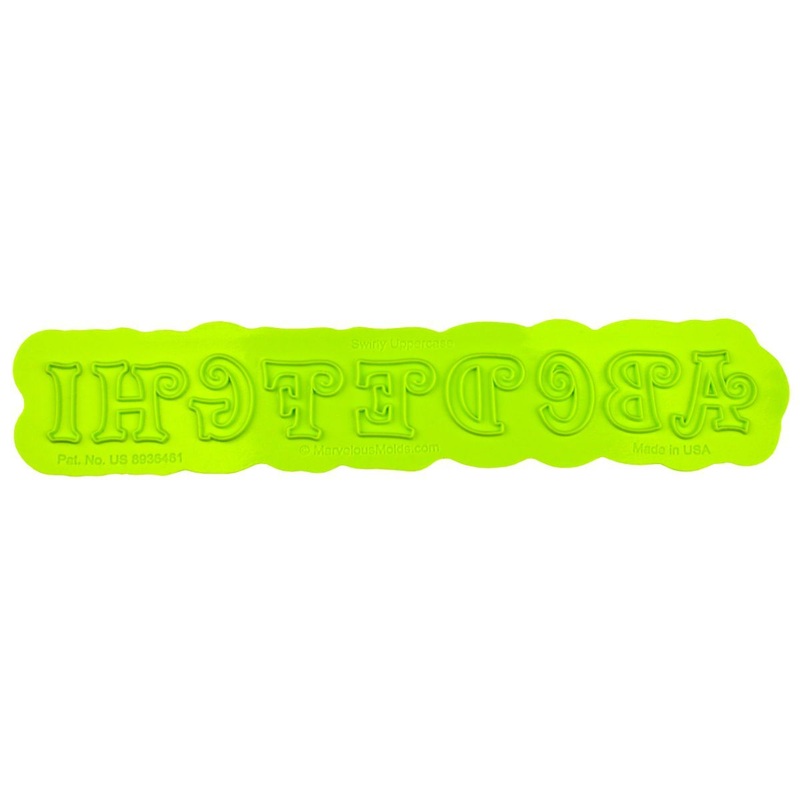 Swirly Uppercase Flexabet Mold