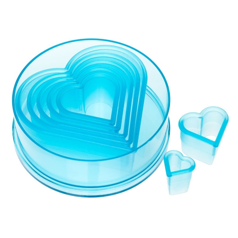 7pc. Plain Heart Cutter Set