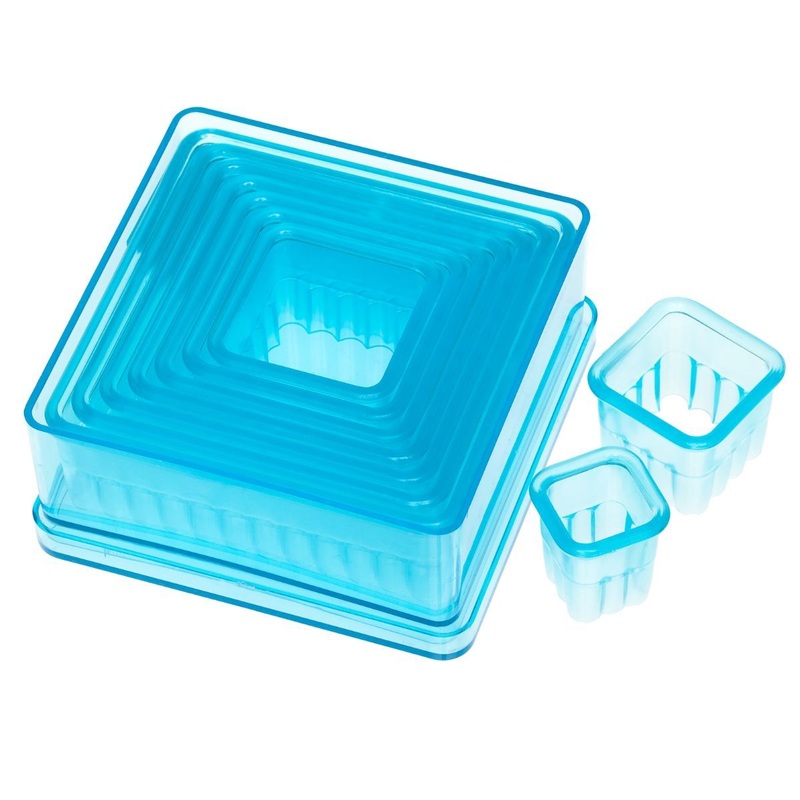 9pc. Fluted Square Cutter Set