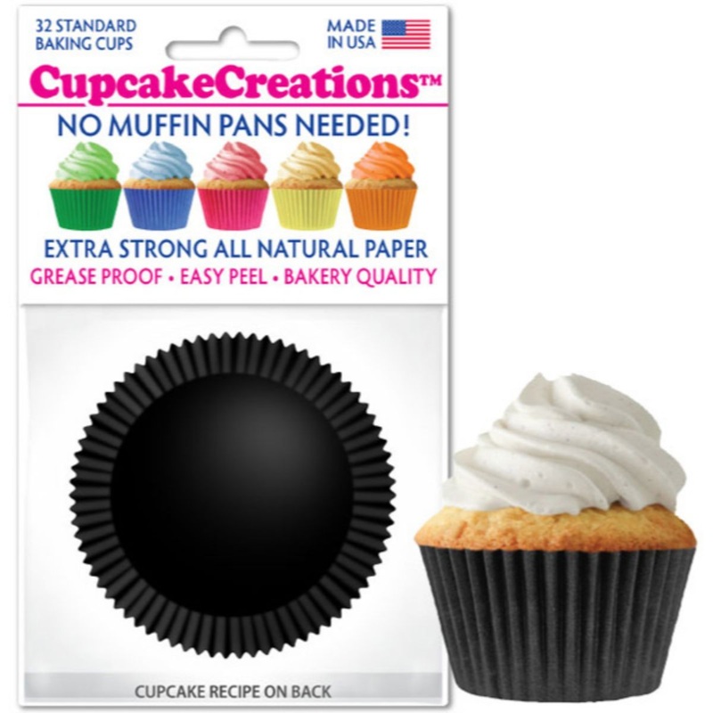 Black Cupcake Liner, 32 ct.