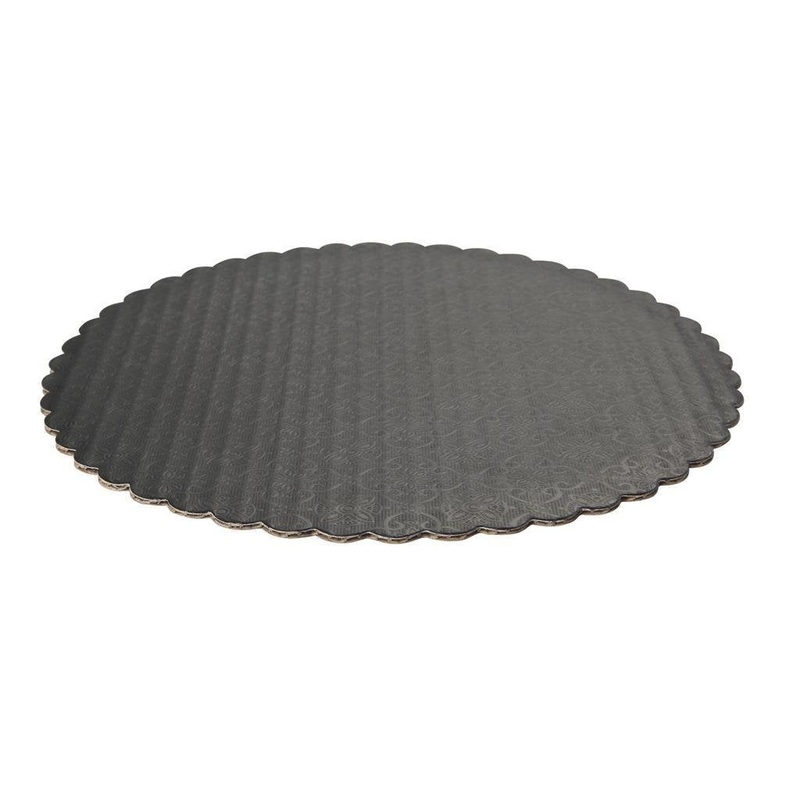 Black Scalloped Circle Cake Boards  All Sizes