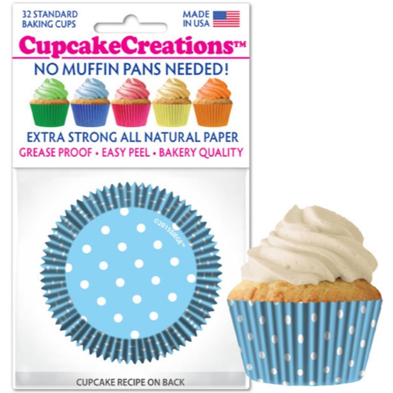 Blue Polka Dots Cupcake Liner, 32 ct.