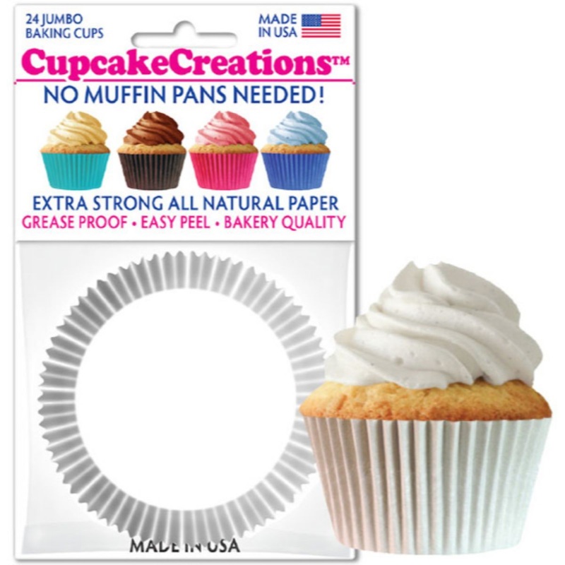 Jumbo White Cupcake Liner, 20 ct.