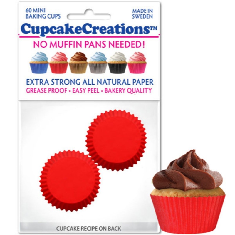 Mini Red Cupcake Liner, 60 ct.
