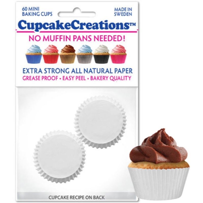 Mini White Cupcake Liner, 60 ct.